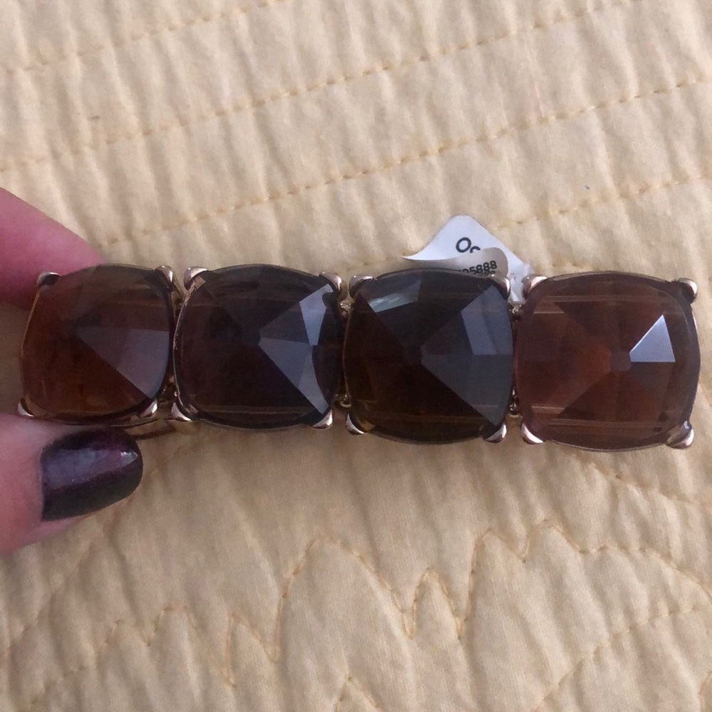 Large brown stone bracelet